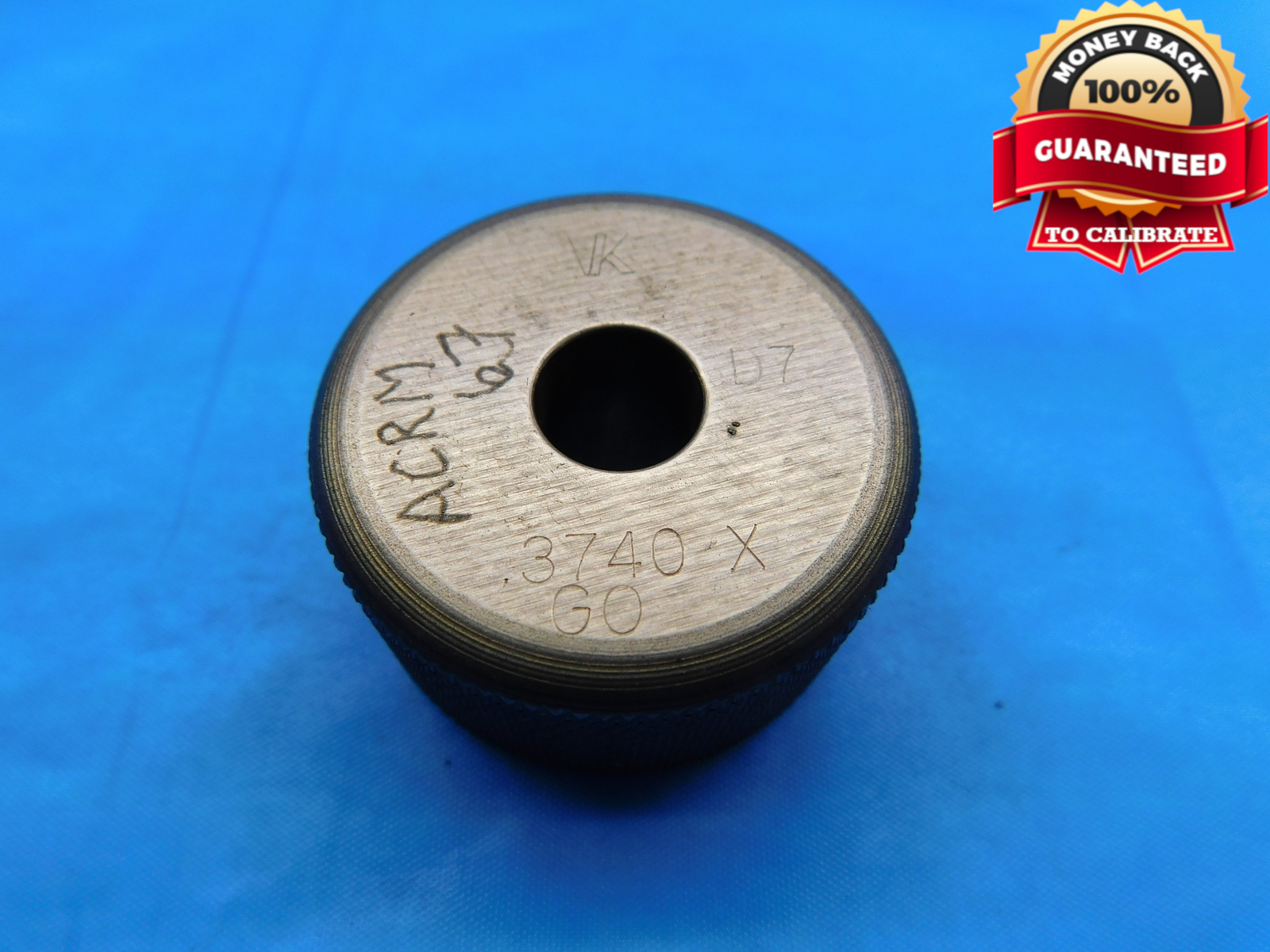 .3740 CL X MASTER PLAIN BORE RING GAGE .3750 -.0010 UNDERSIZE 3/8 9.500 mm .374