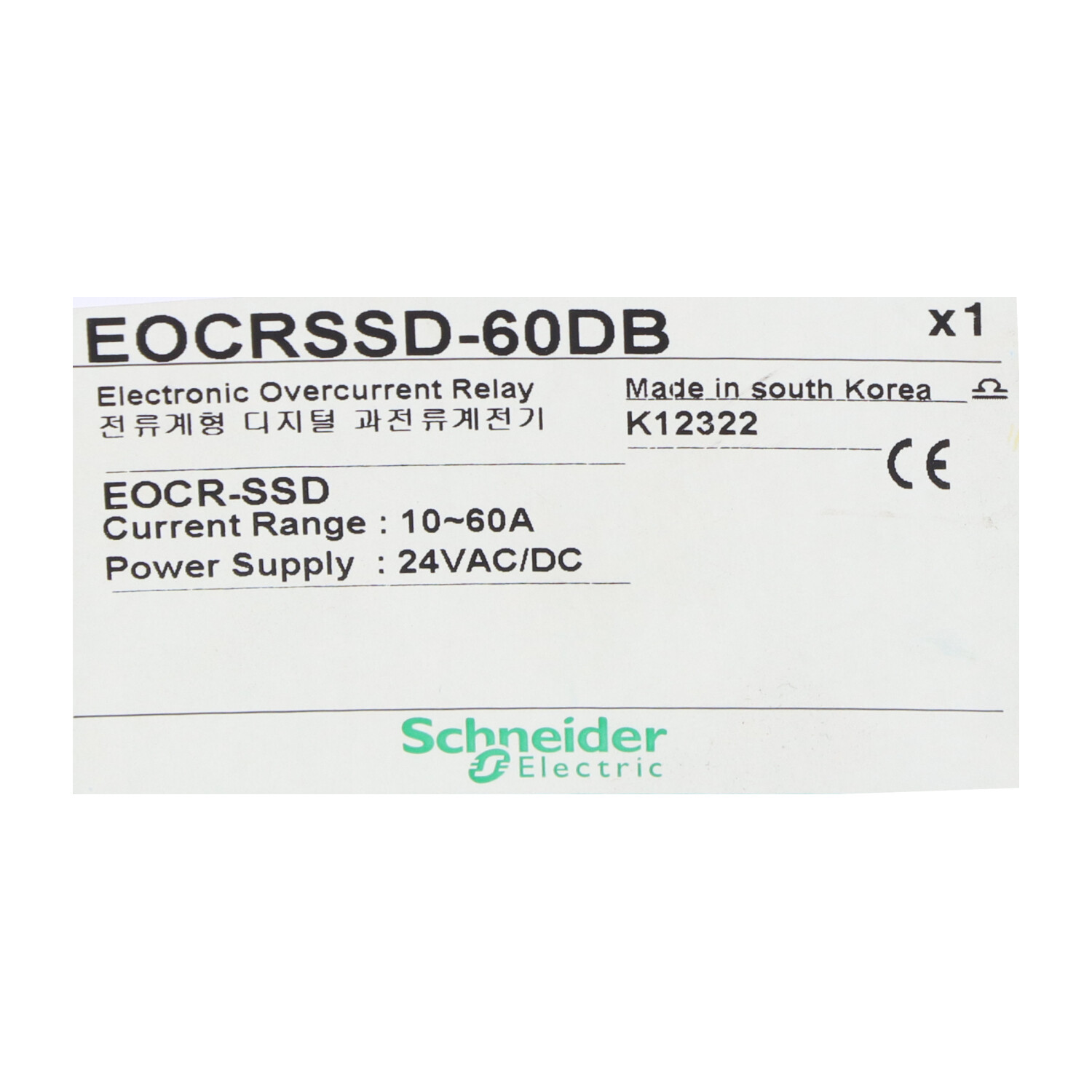 Schneider Electric EOCRSSD-60DB New NFP