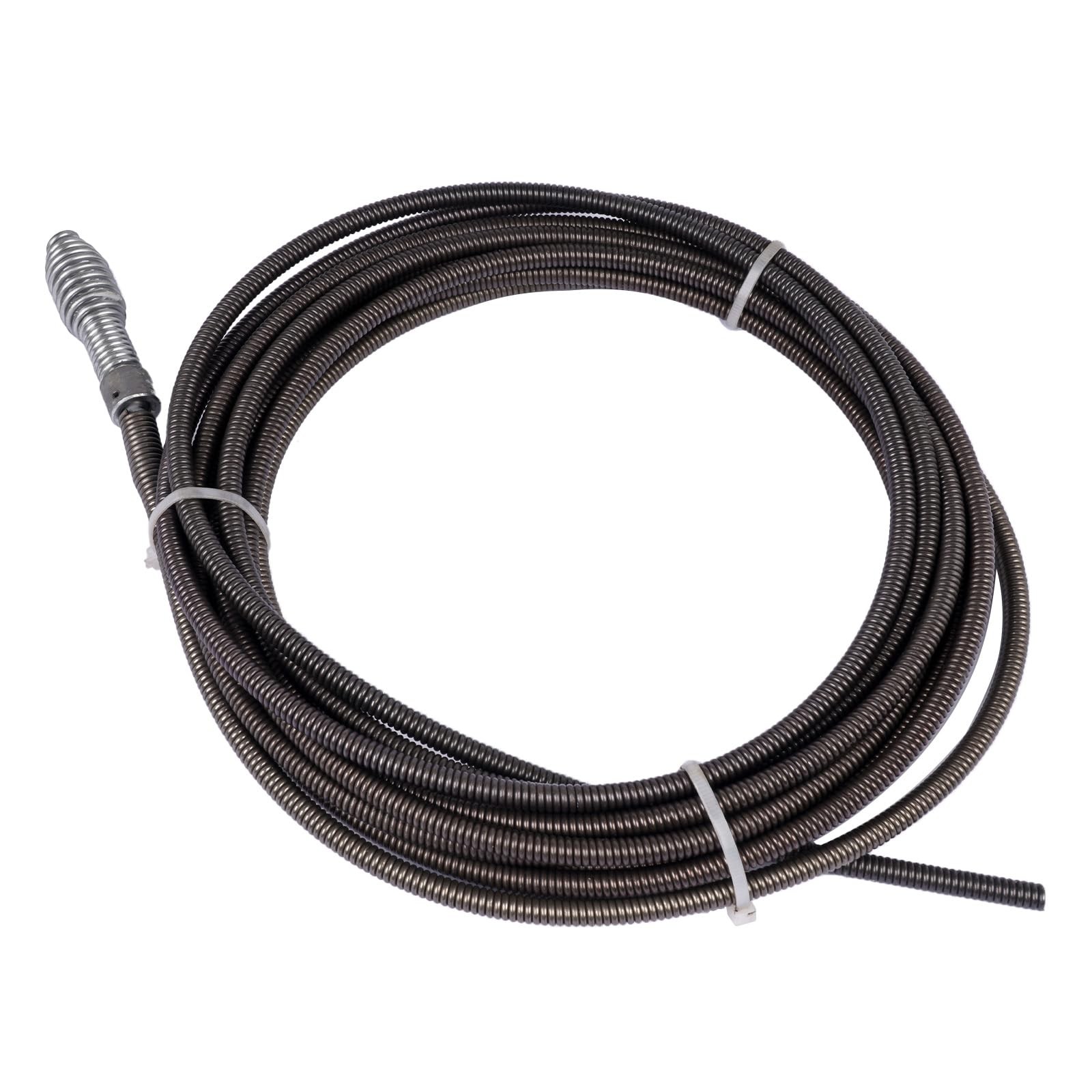 Drain Cleaning Cable with Drop Head Auger 5/16″ x 25 Ft (7.6 mm x 7.6 m), Com…