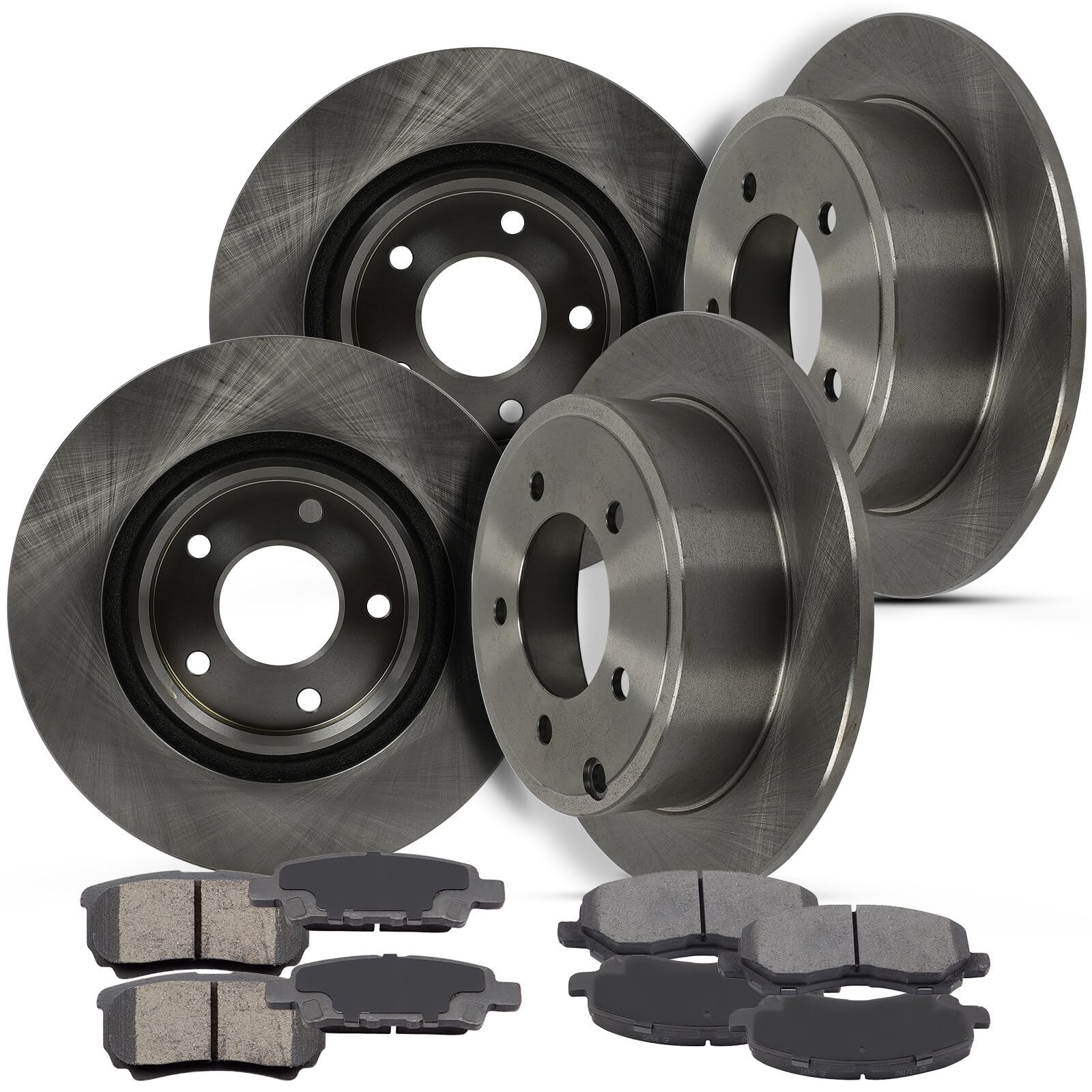 Brake Rotors Ceramic Pads Kit for Compass Patriot 2007-2017 Front Rear