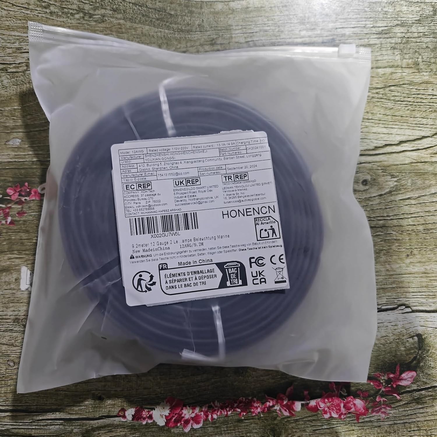 12 Gauge Wire 2 Conductor Electrical Wire, 12 AWG 3.3mm² Wire PVC Cord, 12V/2…