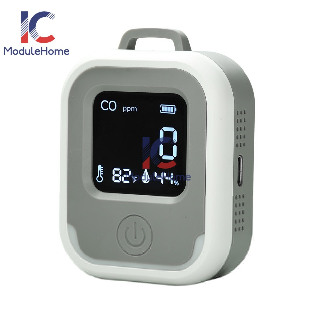 Air Quality Monitor 3-in-1 Carbon Monoxide Detector Temperature Humidity Alarm