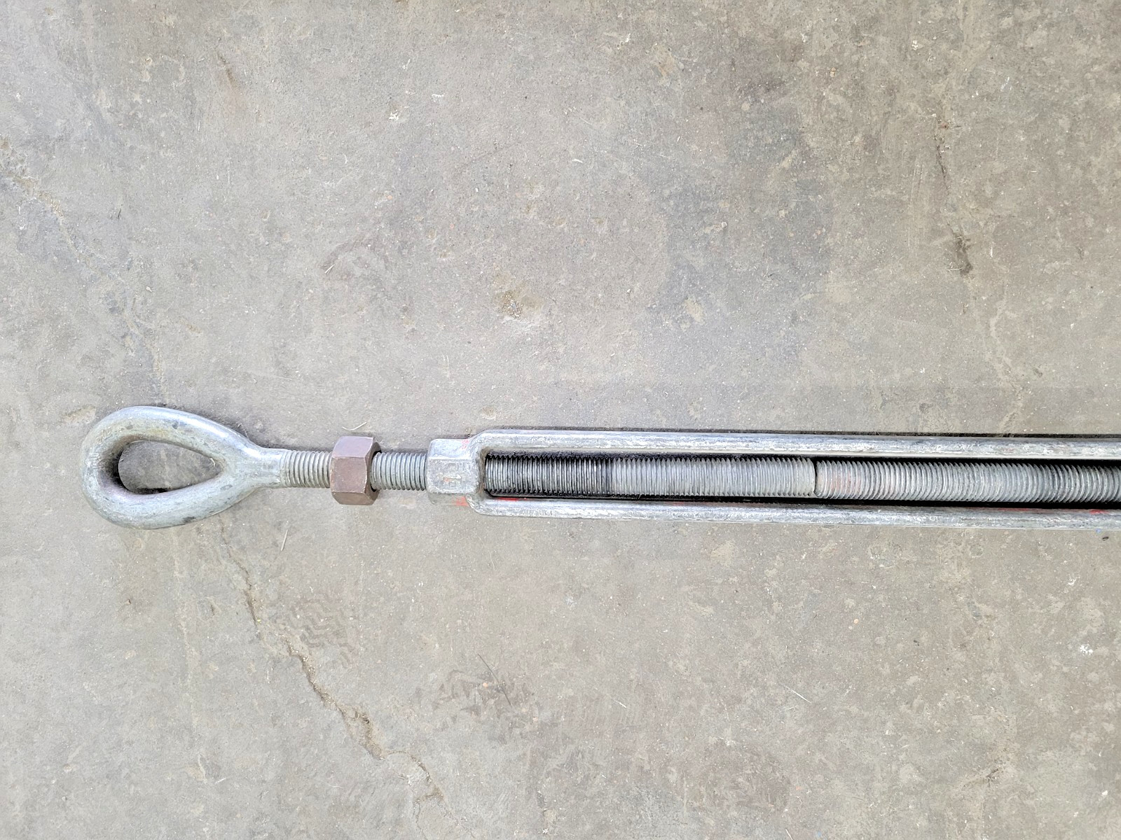 TURNBUCKLE EYE TO EYE THREAD LENGTH 14″ THREAD SIZE 1″-8 38″ X 56″ STEEL 1″ DIA