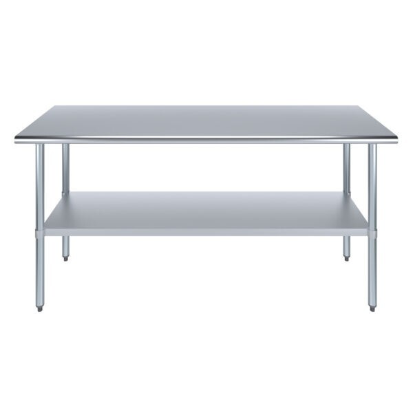 Stainless Steel Food Prep Work Table with Adjustable Undershelf 24”x60”