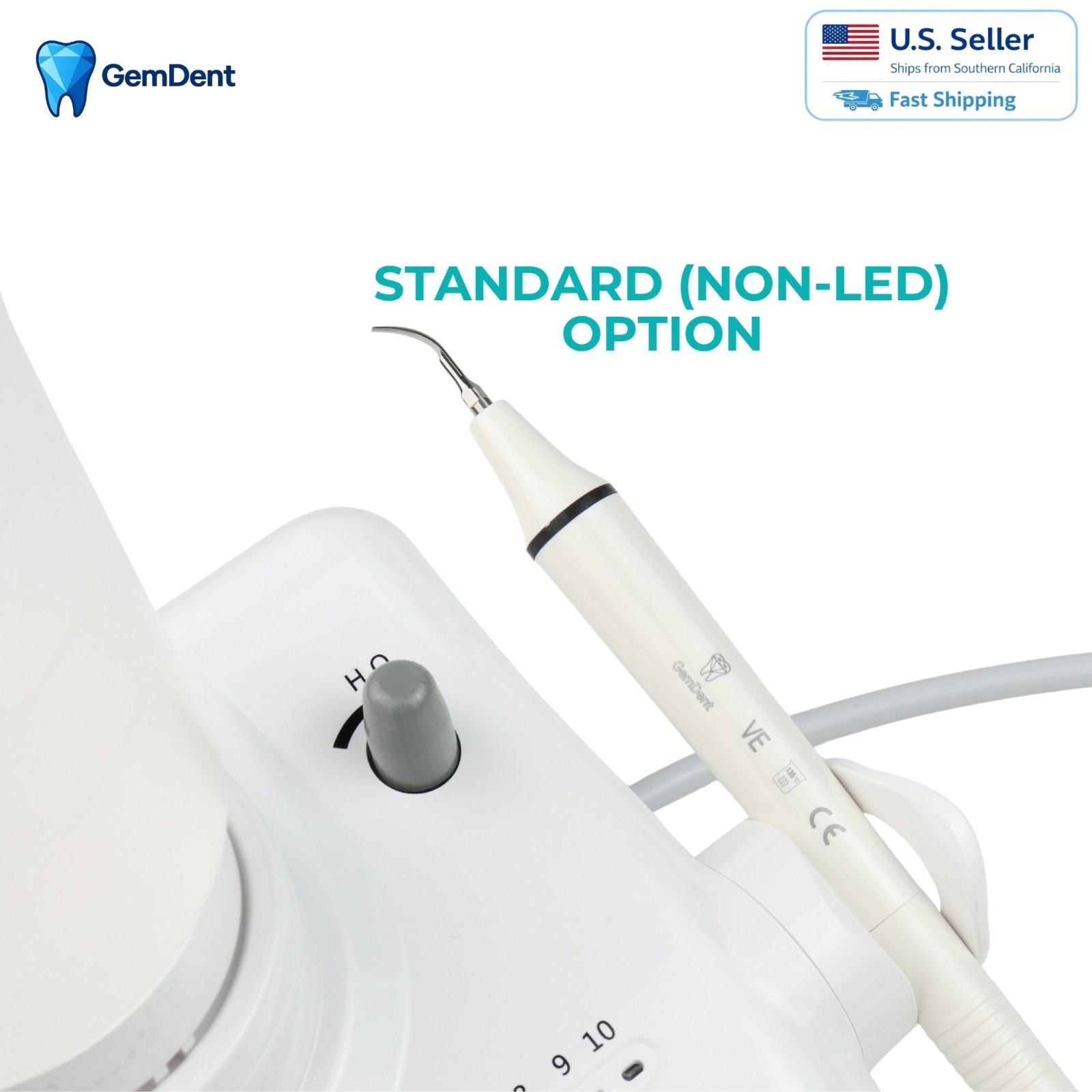 GemDent Ultrasonic Piezo Scaler EMS Compatible LED Dental Cavitron Unit