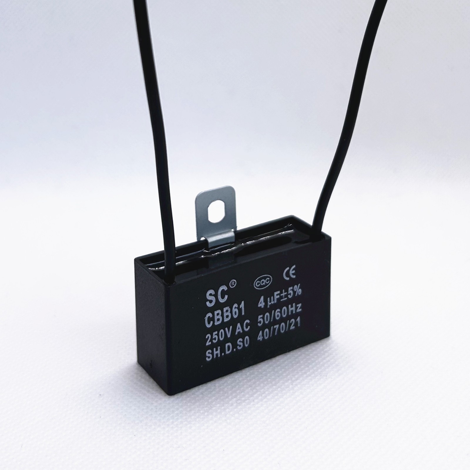 CBB61 250V Capacitor 2 wires 2/3/3.5/4/5/5.5/6/6.5/7/8/9/10/12/15/18/20/25/30 UF