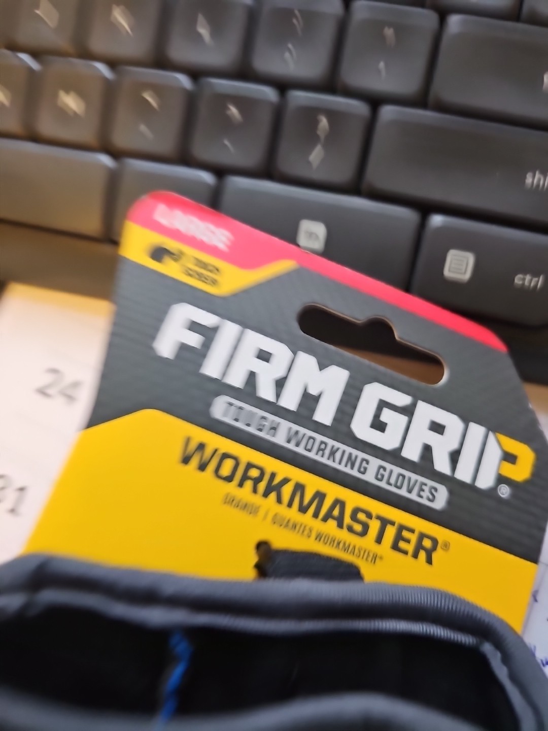 Firm Grip Workmaster Work Gloves, Large, Touch Screen, Quick Fit,