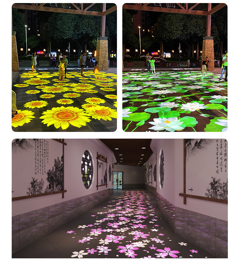 60W-600W Waterproof Custom 7 Logo Swtich Dynamic Pattern Rotary Gobo Projector