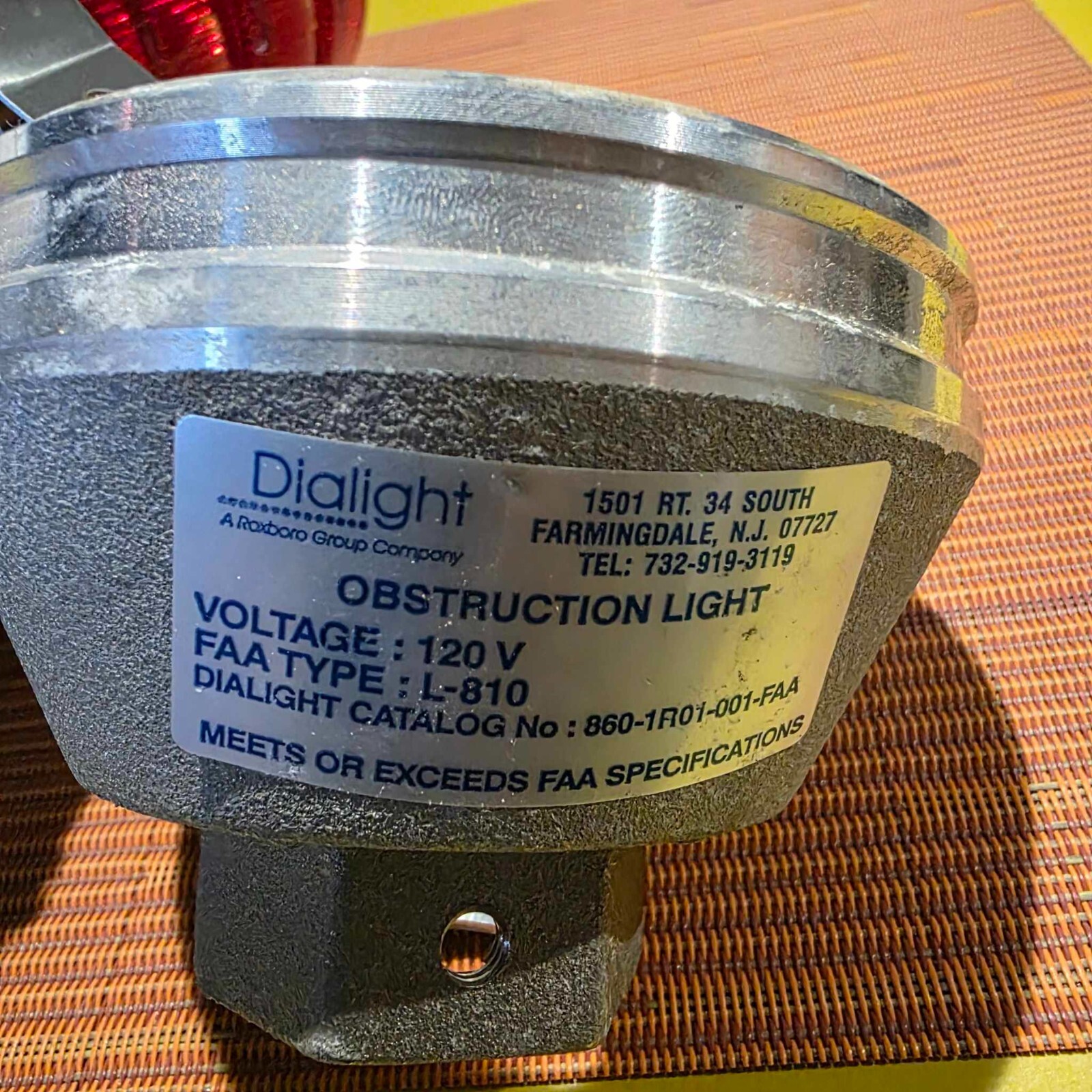 Dialight L-810 Tower Obstruction Lights Red 860-1R01-001 FAA 120 VAC