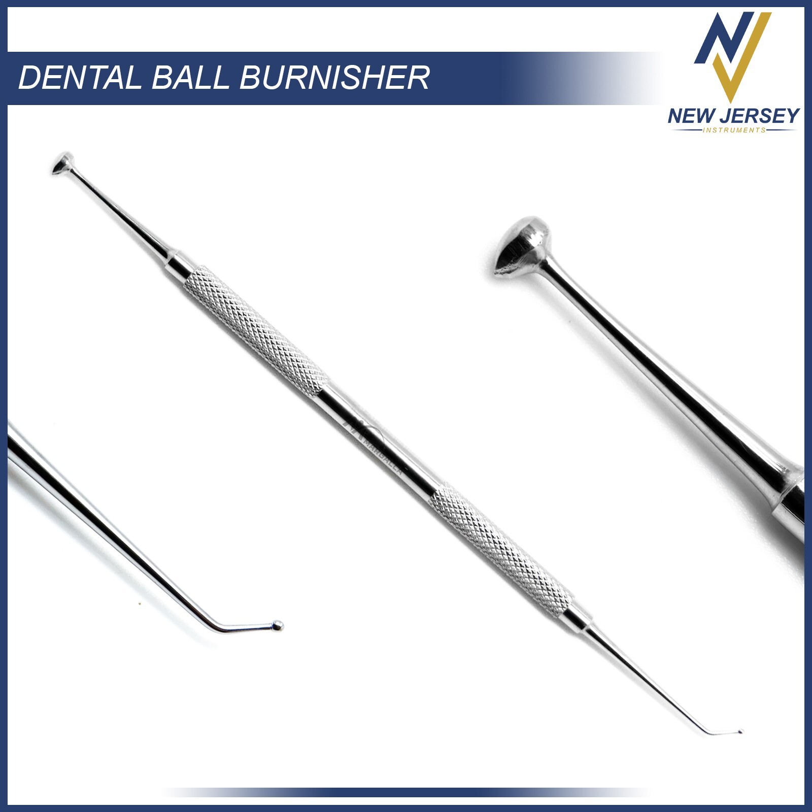 Dental Ball Burnisher 27/29 Ovoid Amalgam Composite Filling Instruments Lab