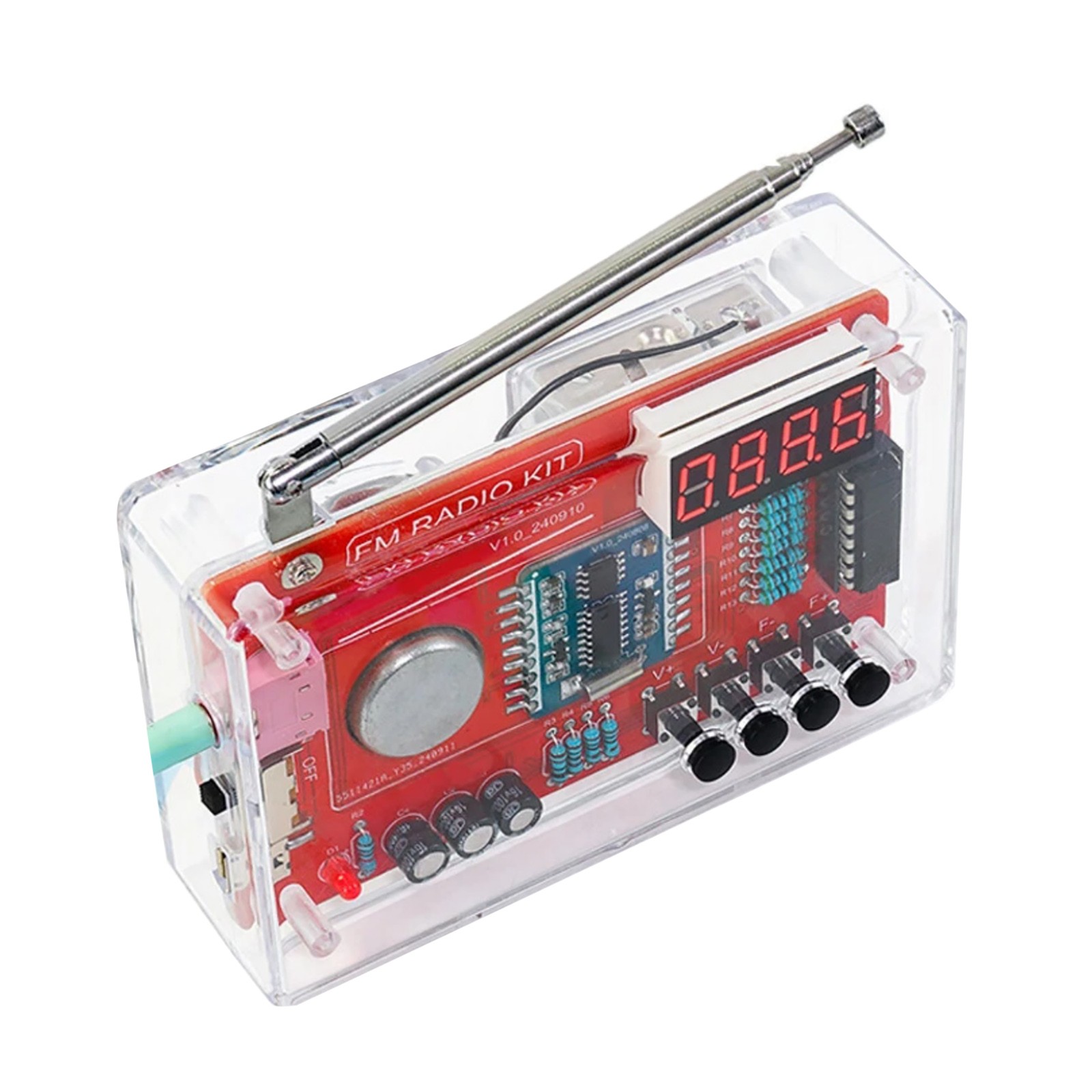 Educational RDA5807 FM Radio DIY Kit 87-108MHz with 15 Sound Level Adjustments
