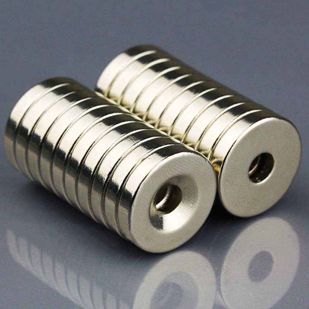 10/50/100pcs Strong Countersunk Ring Magnet 12x3mm Rare Earth Neodymium 4mm hole