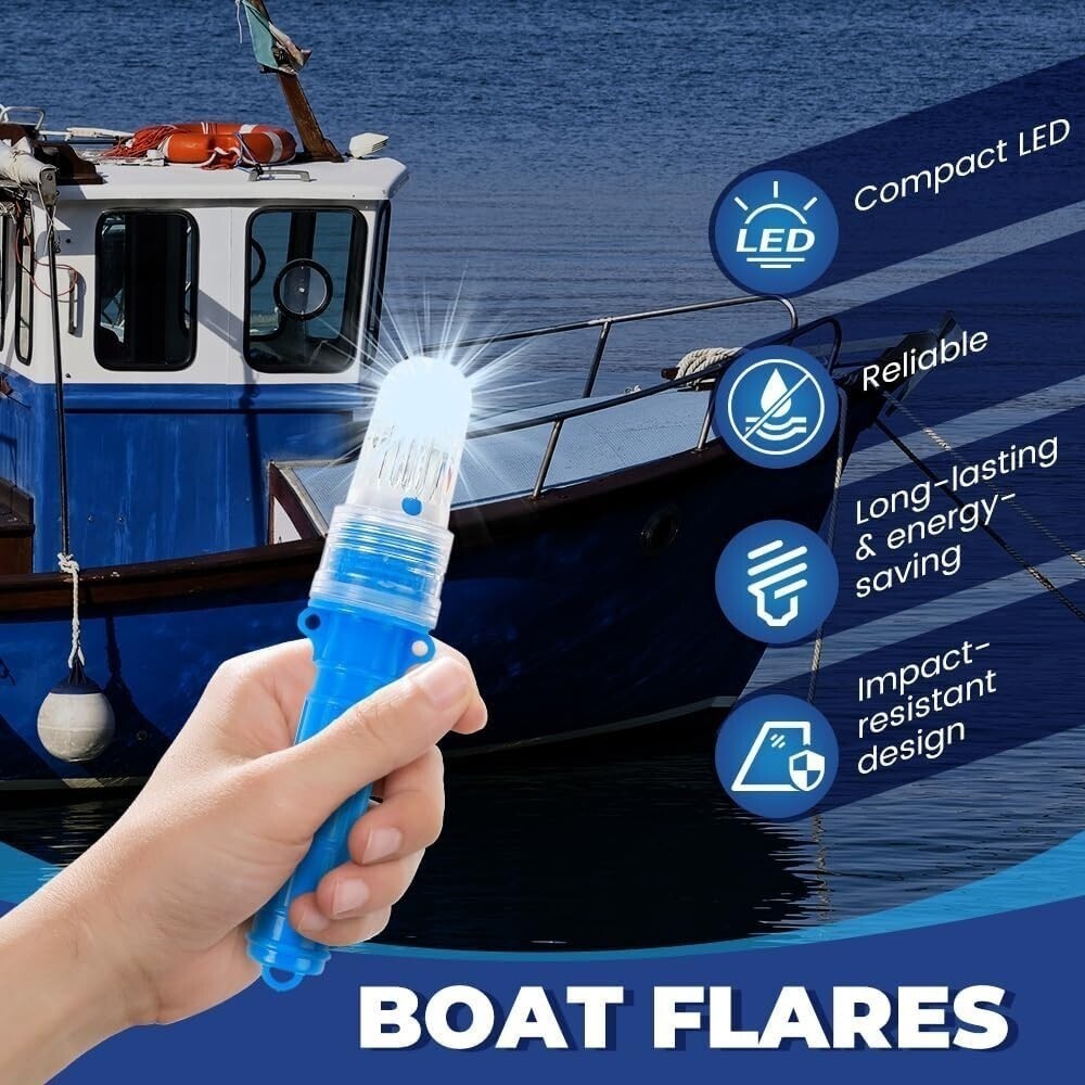 3PCS Boat Flares,Boat Flares Coast Guard Approved Marine,for Fishing Boats, L…