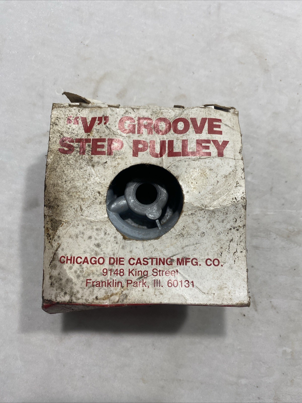 Aluminum NOS 4 STEP PULLEY V BELT, 1/2” Bore, Die Casting Co