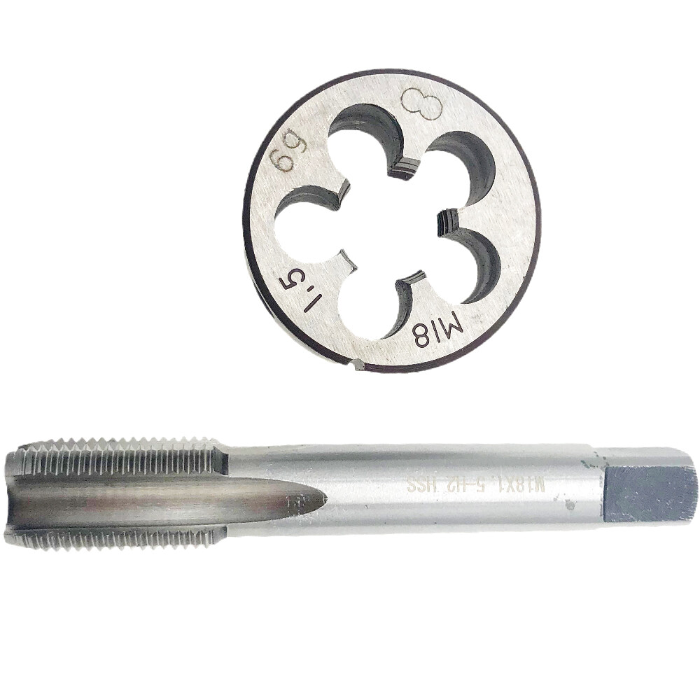 M18 x 1.5 Tap & Die Set RH Metric Thread Right Speed Steel