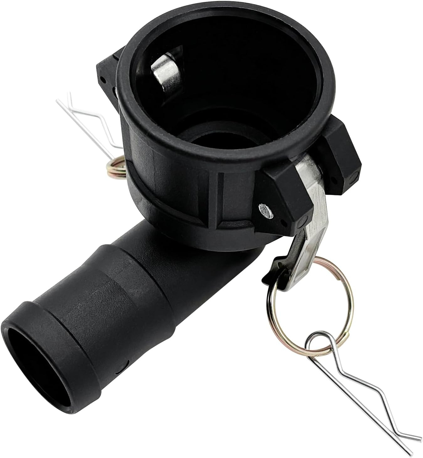 200C-90 Degree Elbow Type C Poly Cam and Groove Hose Fitting, 2″ Socket X 2″ Hos
