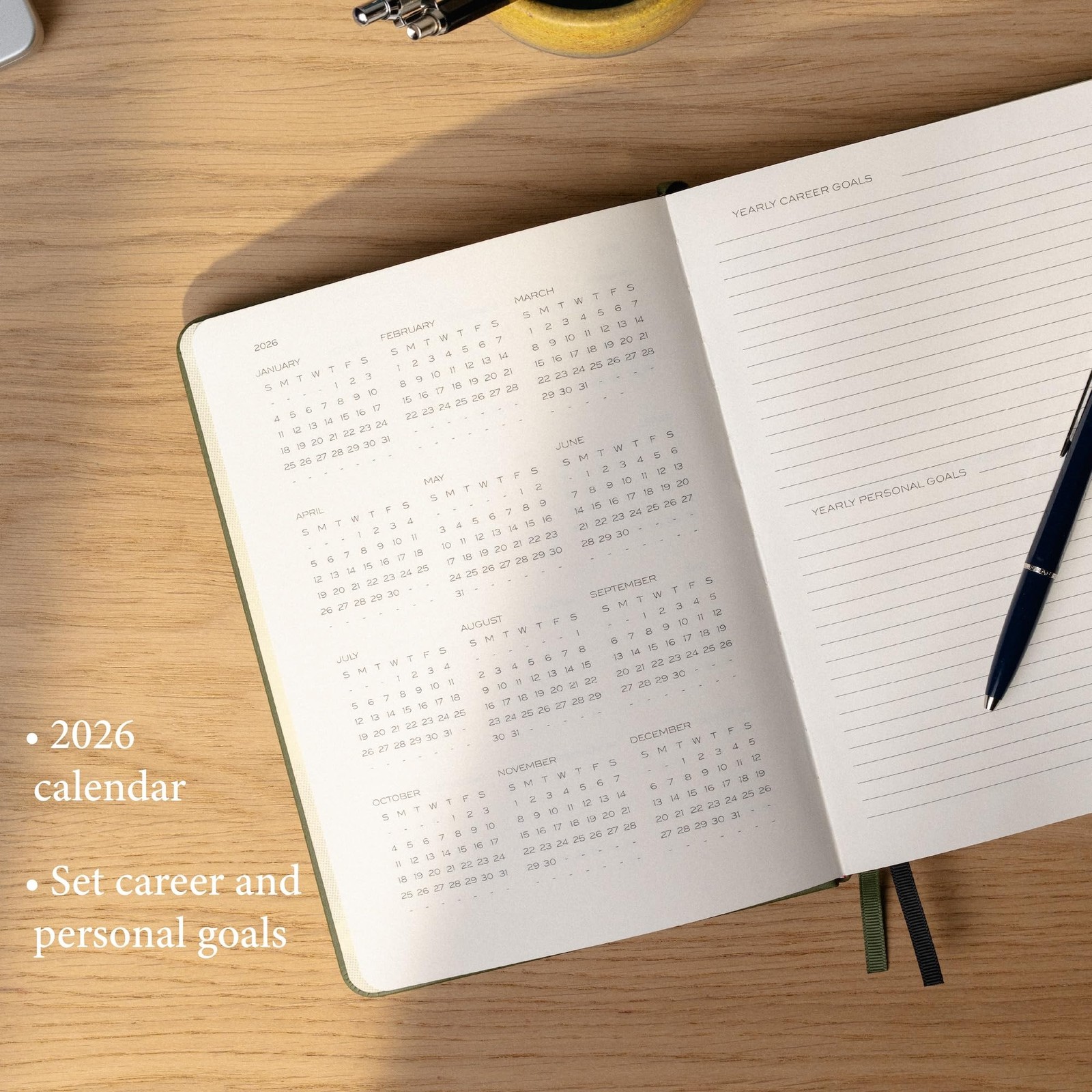 Anecdote 2026-2027 Planner: 52 Week Daily A5 (2026-2027), Olive Green