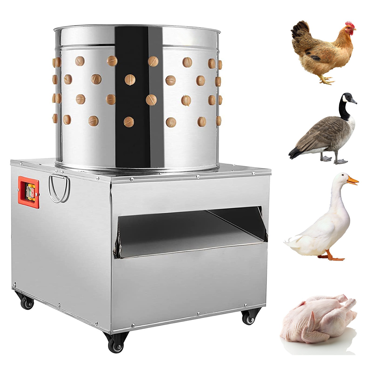 VEVOR Turkey Chicken Plucker Plucking Machine Poultry De-Feather Stainless #60 S