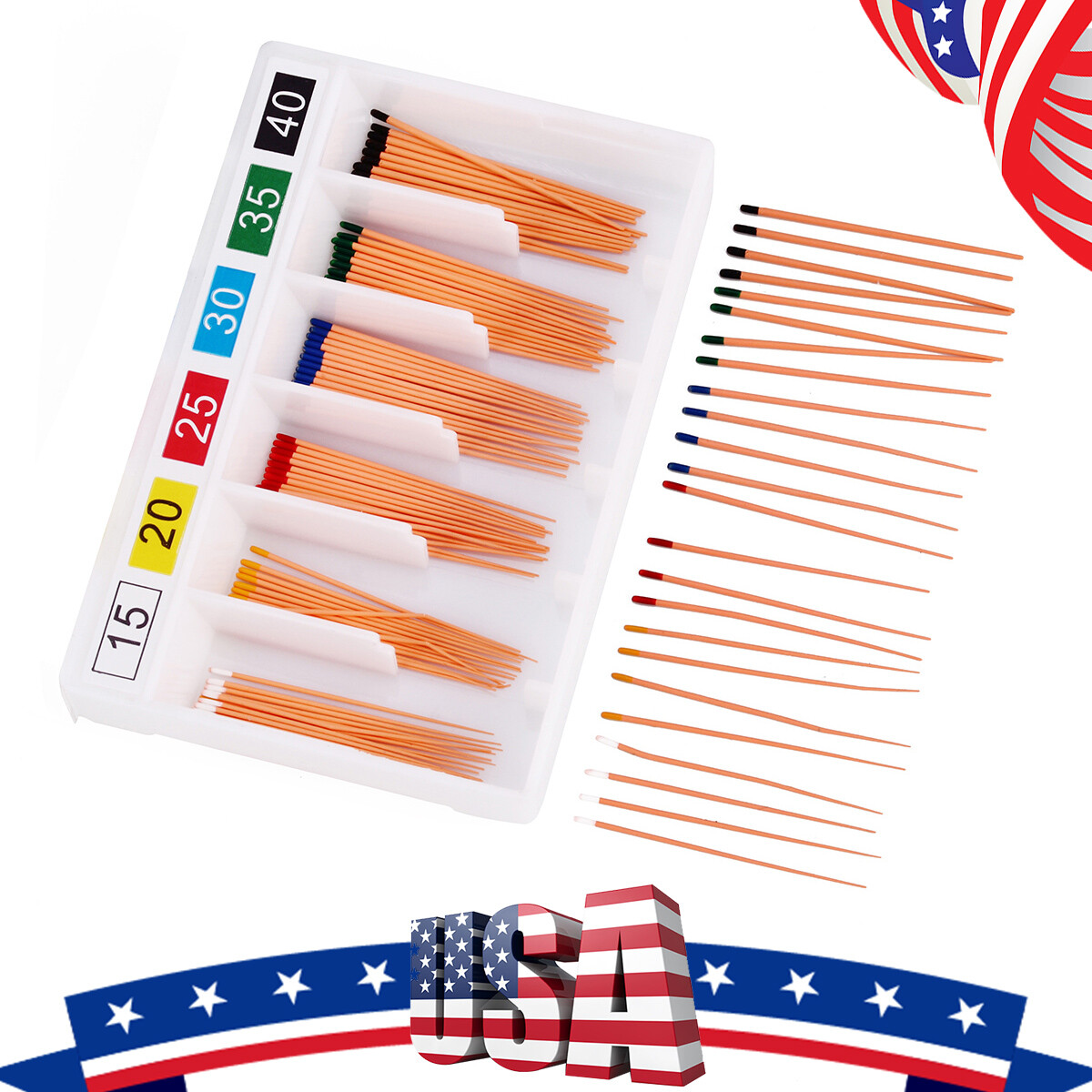 Dental Gutta Percha Points Absorbent Paper Points Endodontic Root Canal F1 F2 F3