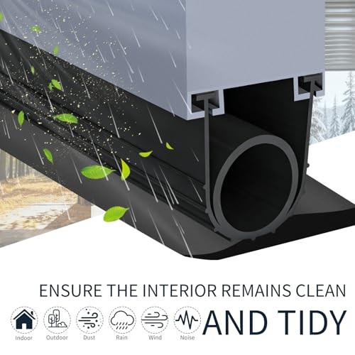 16.4 FT Universal Garage Door Bottom Seals, Weather Stripping Kit with U+O