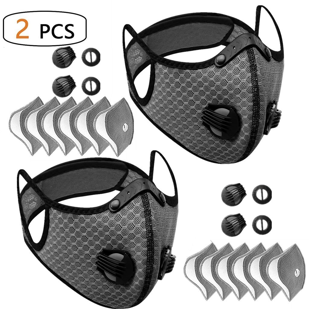 Half Face Cover Respirator Reusable Face Mask Filters Sports Worksite Facepiece