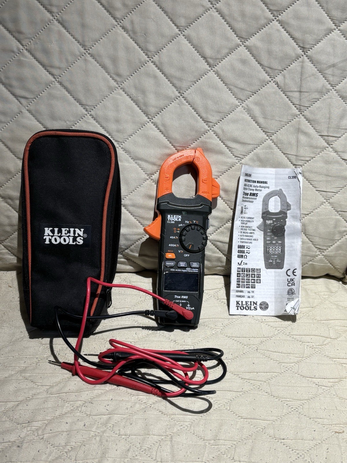 Klein Tools CL390 Auto-Ranging Digital Clamp Meter + POUCH SHIPS FREE
