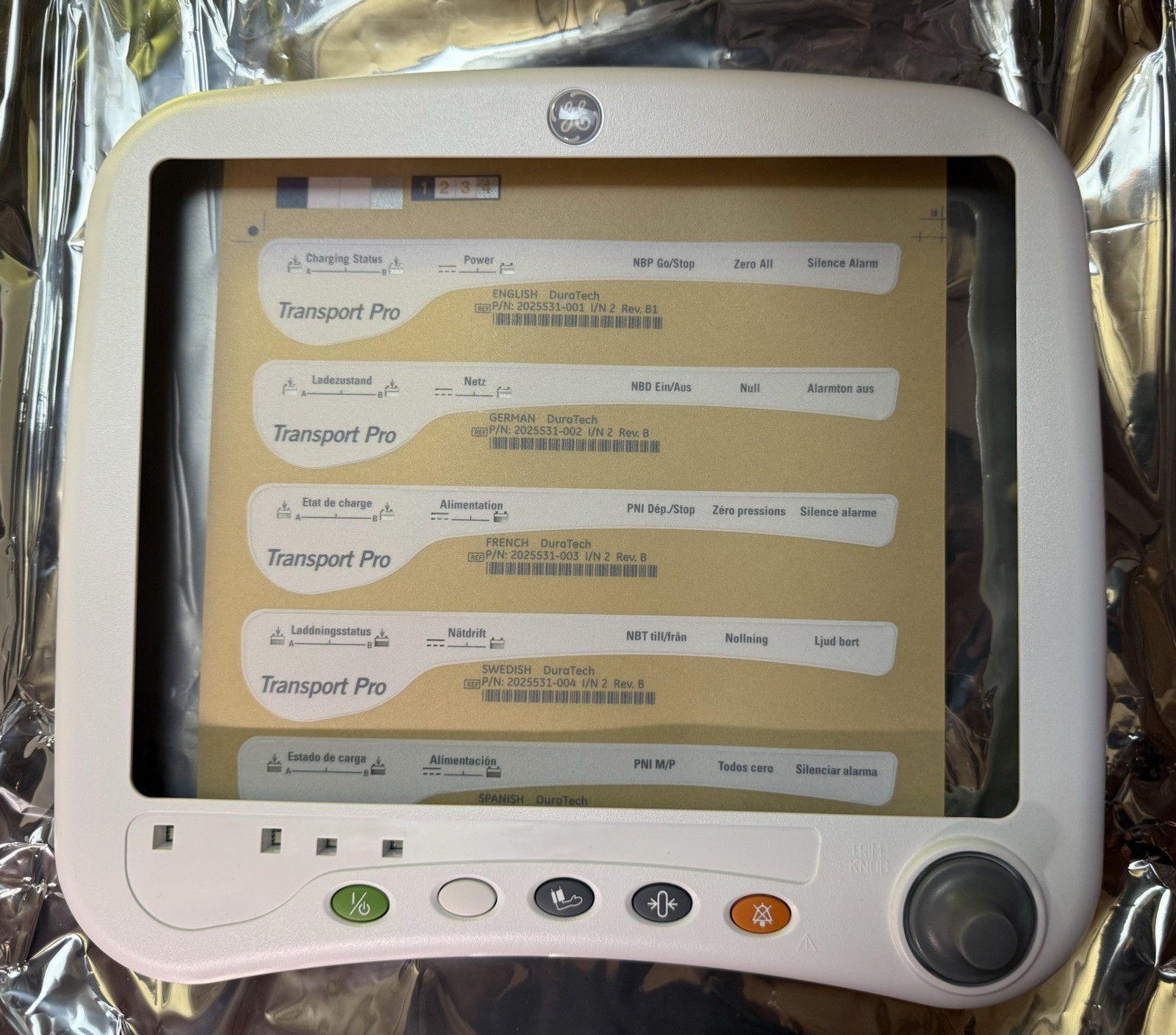 Front Display Case Kit for GE Transport Pro With Front Buttons Panel And Label