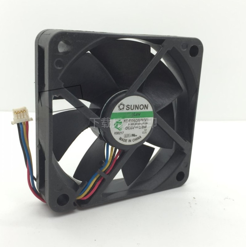 SUNON KDE0506PHV1 DC5V 0.6W 6cm 6015 4-wire cooling fan