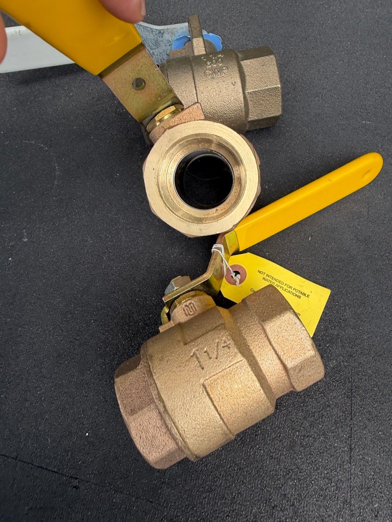 LOT(4) Nibco & MV 1-1/4″ NPT Bronze Ball Valves HydraPure NL951XB T-585-80-LF +
