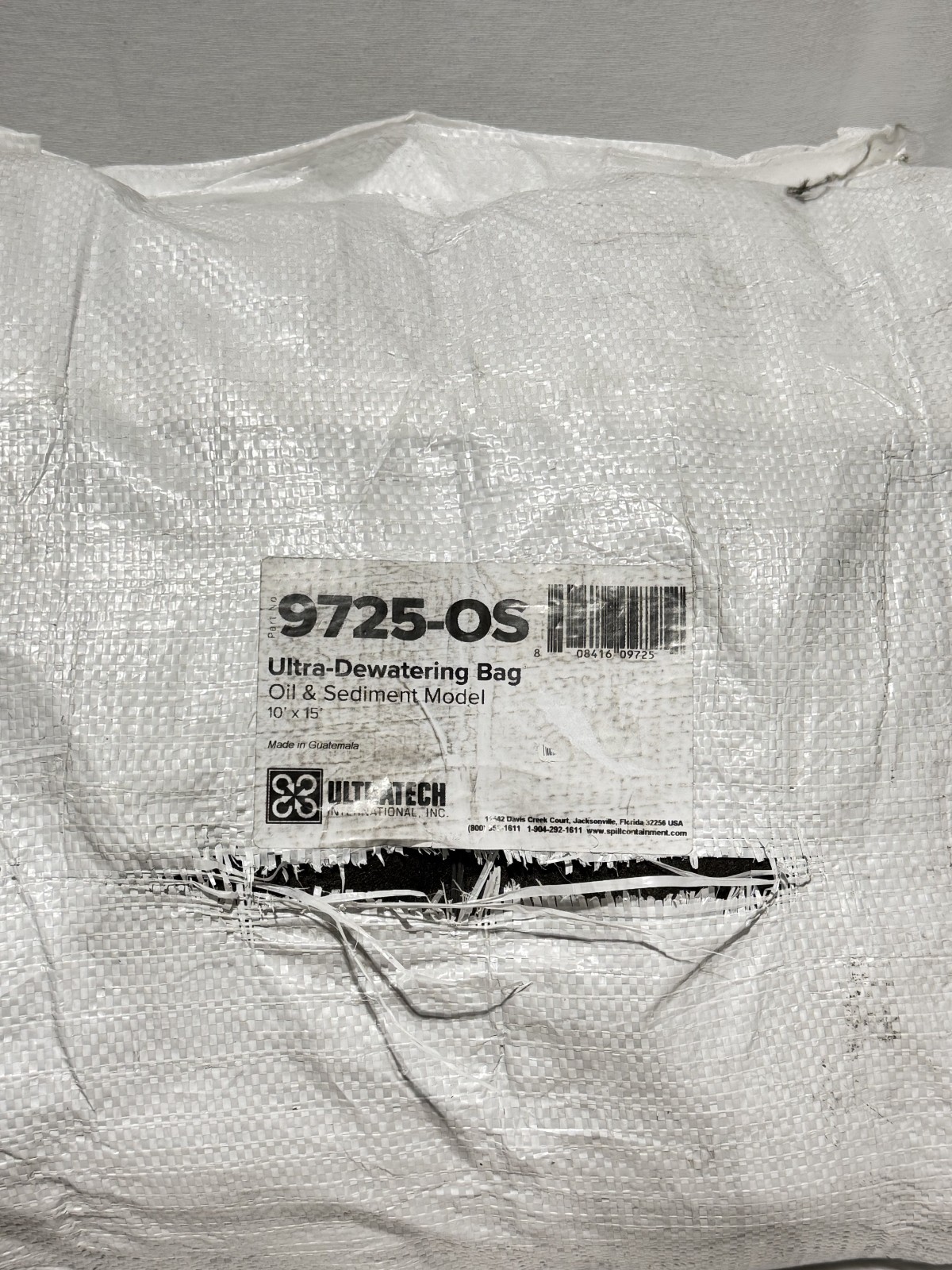 UltraTech 9725-OS Ultra Dewatering Bag 10’ x 15’ Oil & Sediment Model Spill
