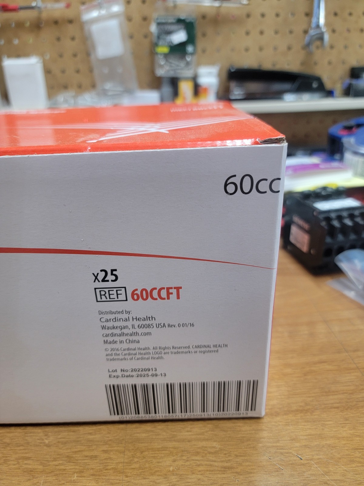 Cardinal 60cc Piston Irritation Syringe 60mL SYRINGE ONLY, Sterile, 25pk