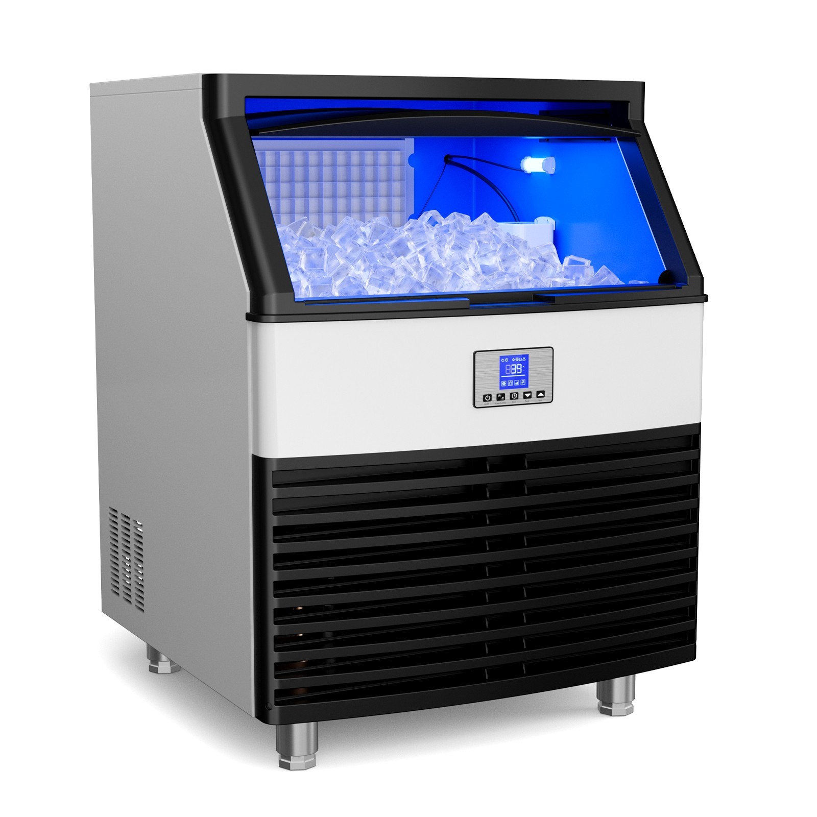 Commercial Ice Maker Machine 450LBS/24H Under Counter Ice Machine 120LBS Storage