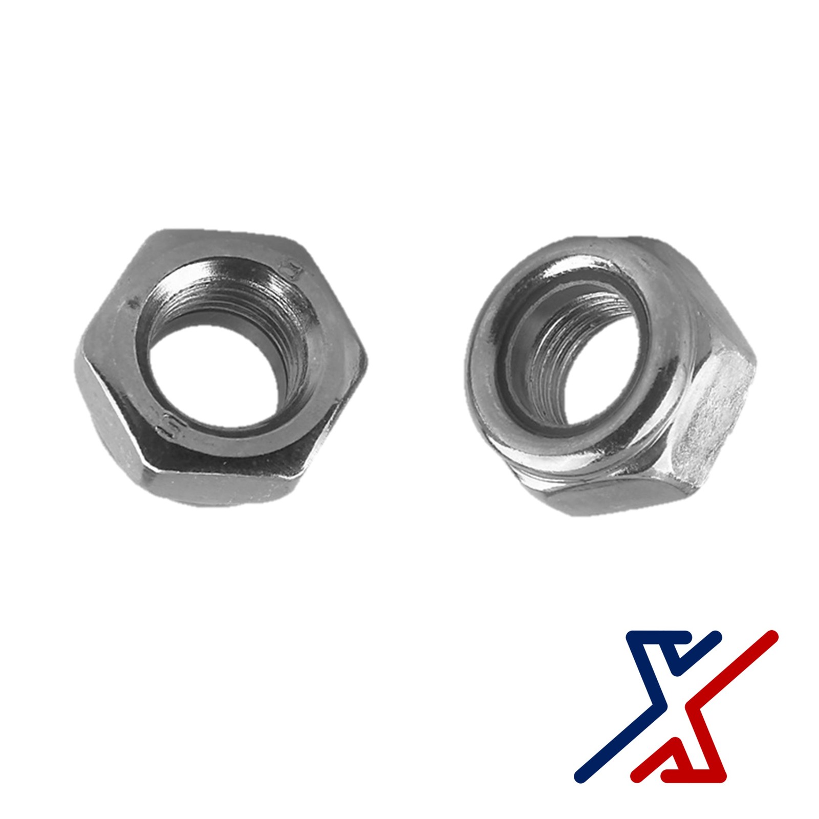 M16 × 1.5 mm Hi-Performance Zinc-Plated Steel Nylon-Insert Locknuts by X1Tools
