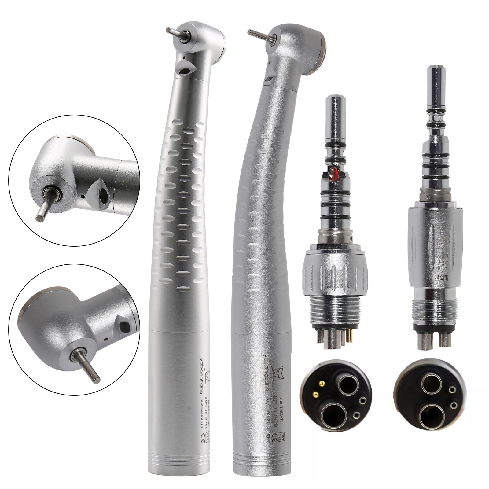 Dental Fiber Optic High Speed Handpiece / 4/6H LED Quick Coupler / Rotor