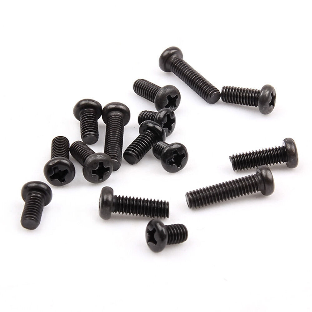 M1 M1.2 M1.4 M1.6 M1.7 M2 Black Steel Phillips Pan Head Small mini Screws Bolts
