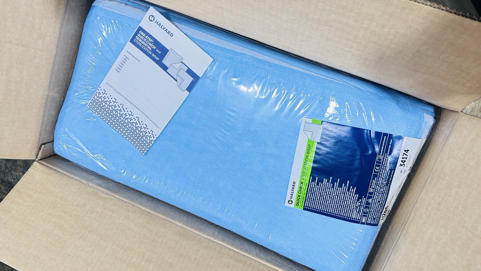 Halyard H200 Sequential Sterilization Wrap 24x 24 Case of 240 Sheets, #3417420