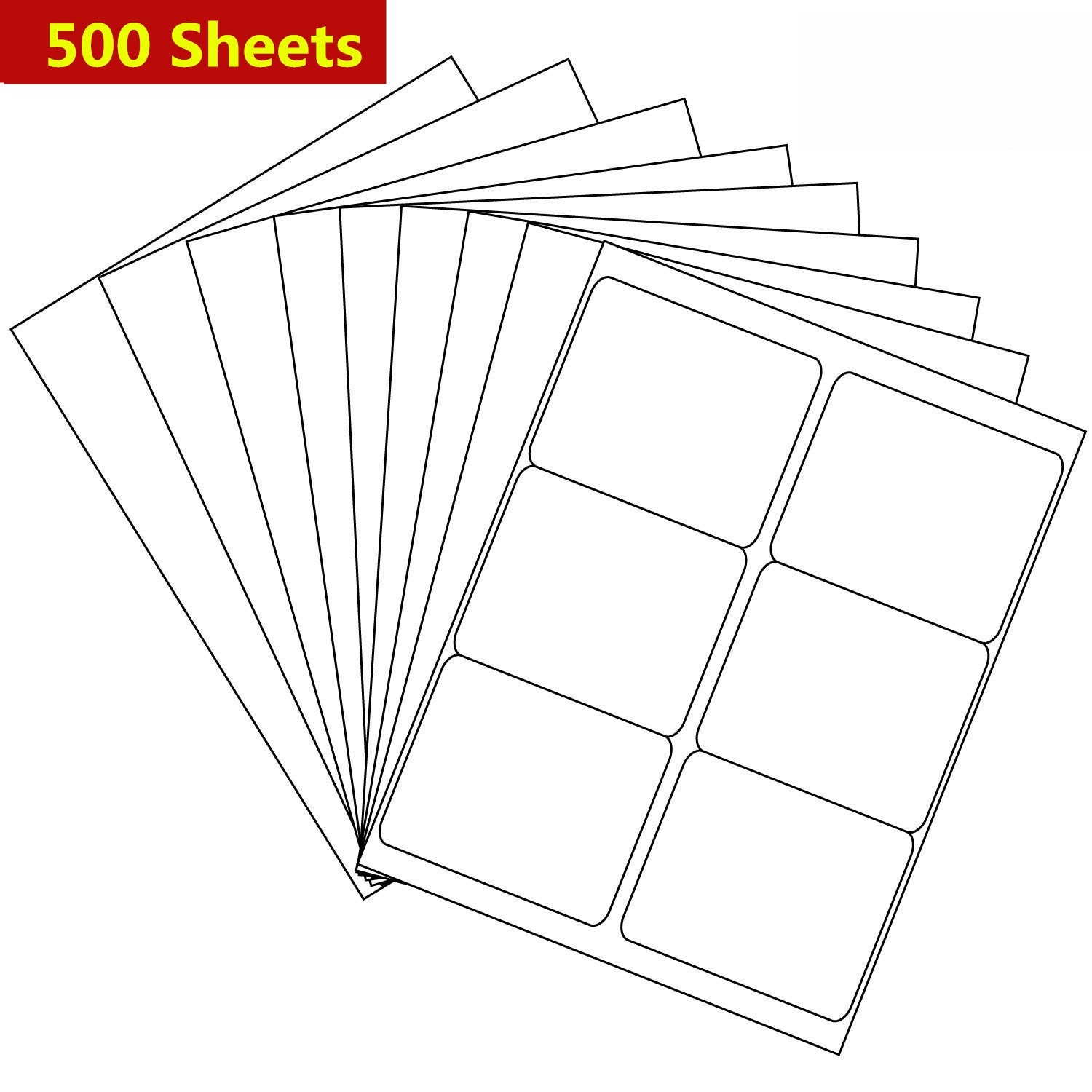 6 Label Per Sheet 4″ x 3.3″ Premium Address Shipping Labels Self Adhesive InkJet