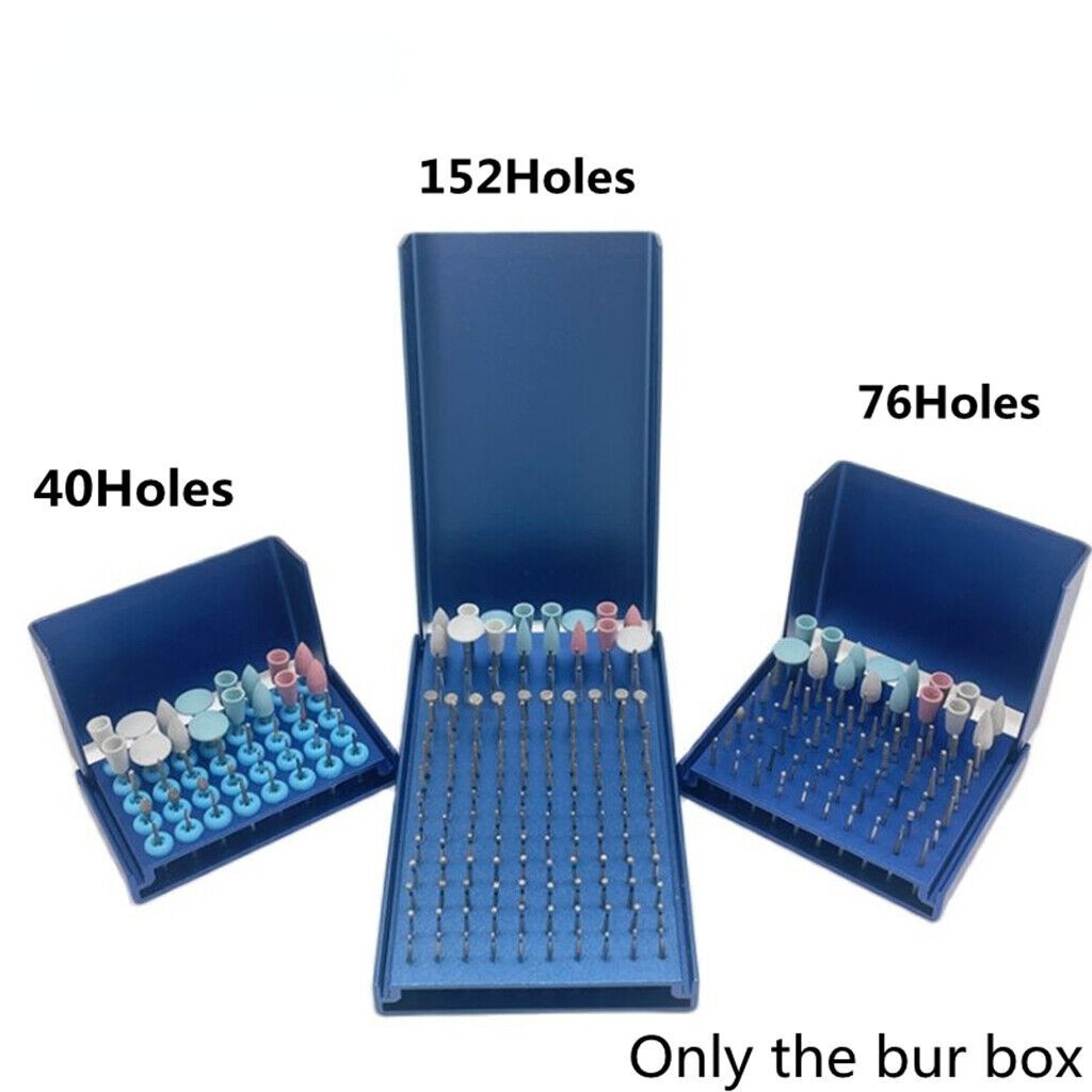 Dental Bur Holder Block Disinfection Box Case Aluminium Autoclave 24/76/152 Hole
