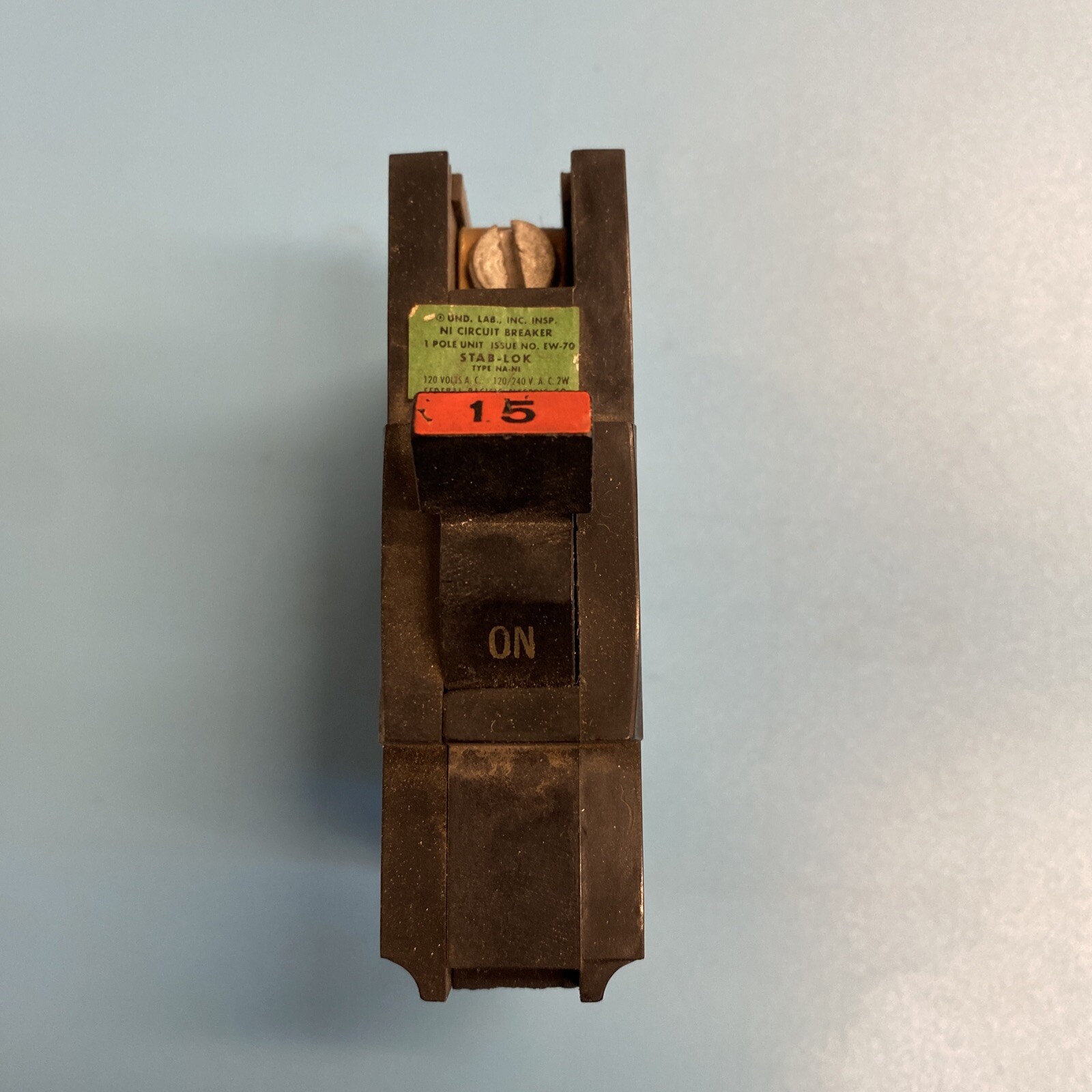FPE STAB-LOK NA115 15 AMP 1 POLE FULL SIZE FEDERAL PACIFIC CIRCUIT BREAKER