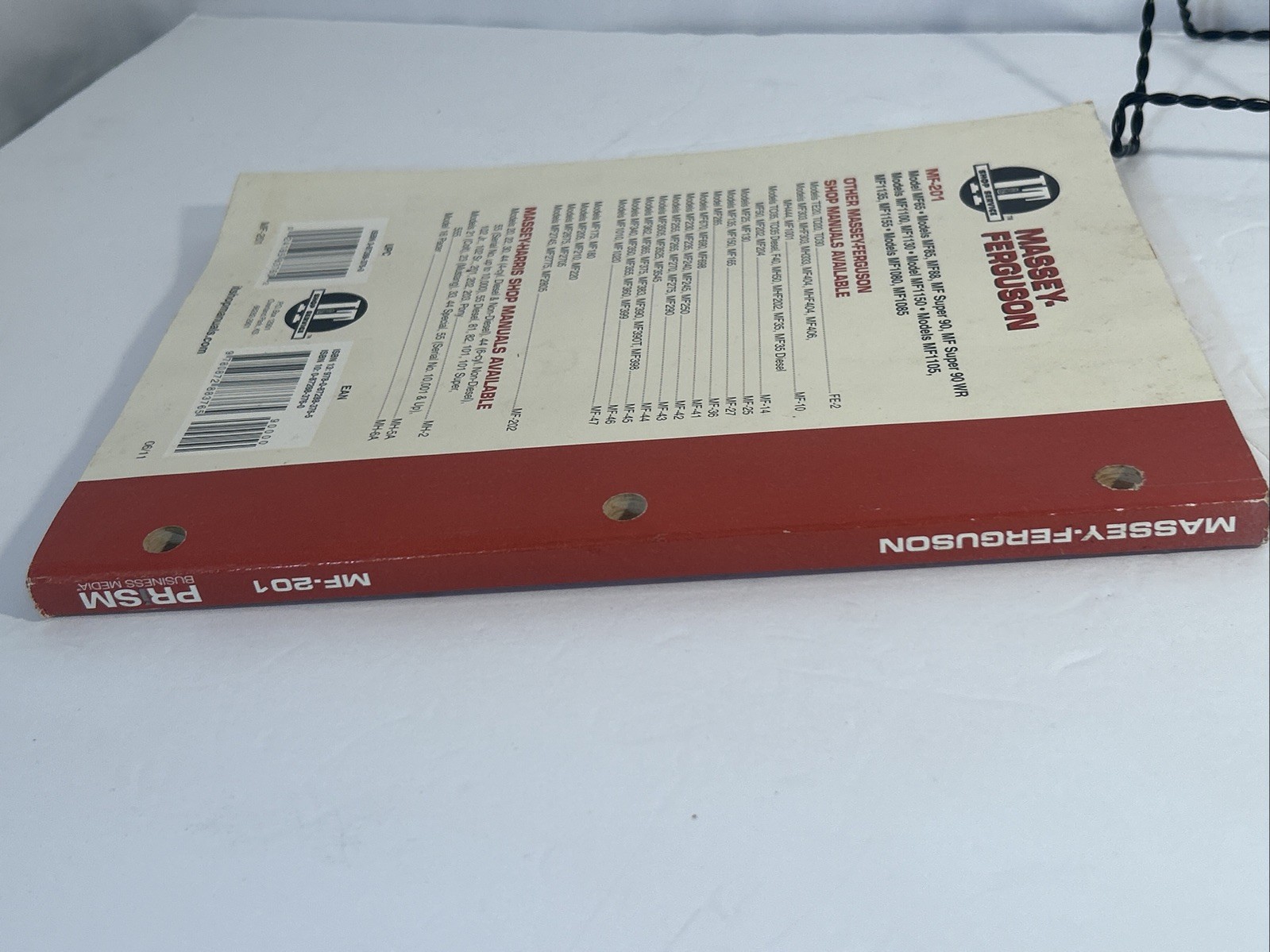 MASSEY- FERGUSON MF 201 Shop Manual Book MF 65, 85, 88 1080, 1085, 1100, 1130 +