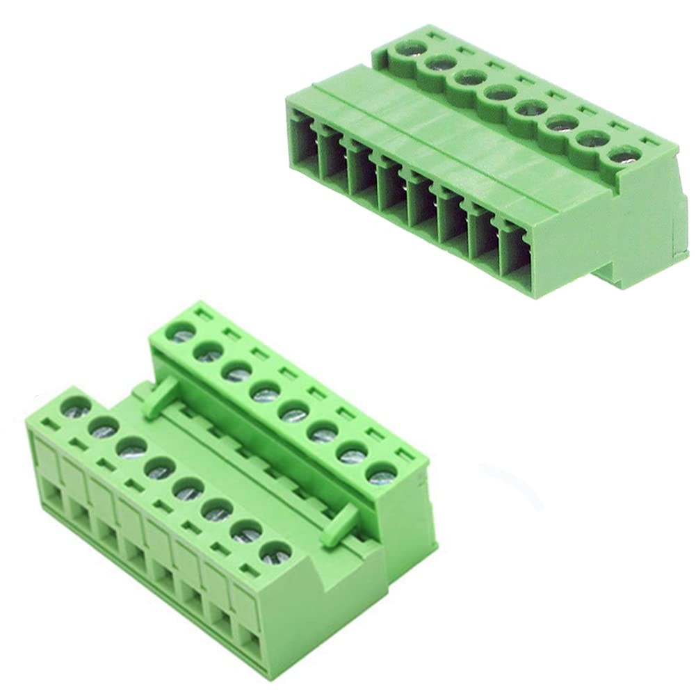 Jienk 2Set 8-Pin 300V 8A KF2EDGK 3.5mm Pitch Screw Terminal Block Pluggable C…