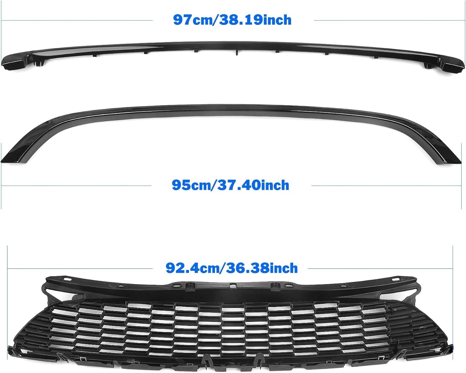 Car Front Bumper Grille Mesh + Frame Trim For Mini Cooper R55 R56 R57 R58