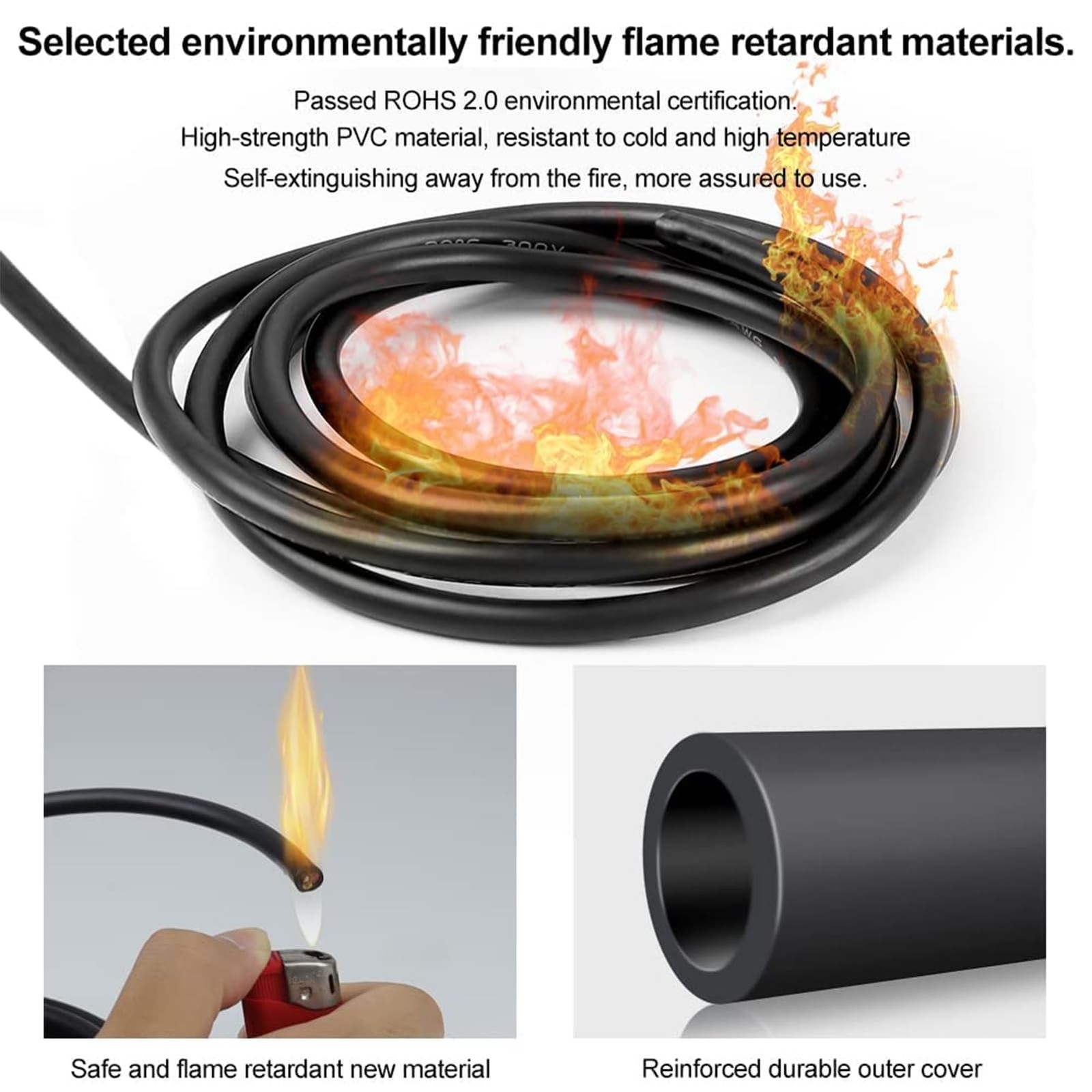 14 Gauge 5 Conductor Wire, 10FT 14/5 Tinned Copper 5 Wire Cable,Stranded Elec…