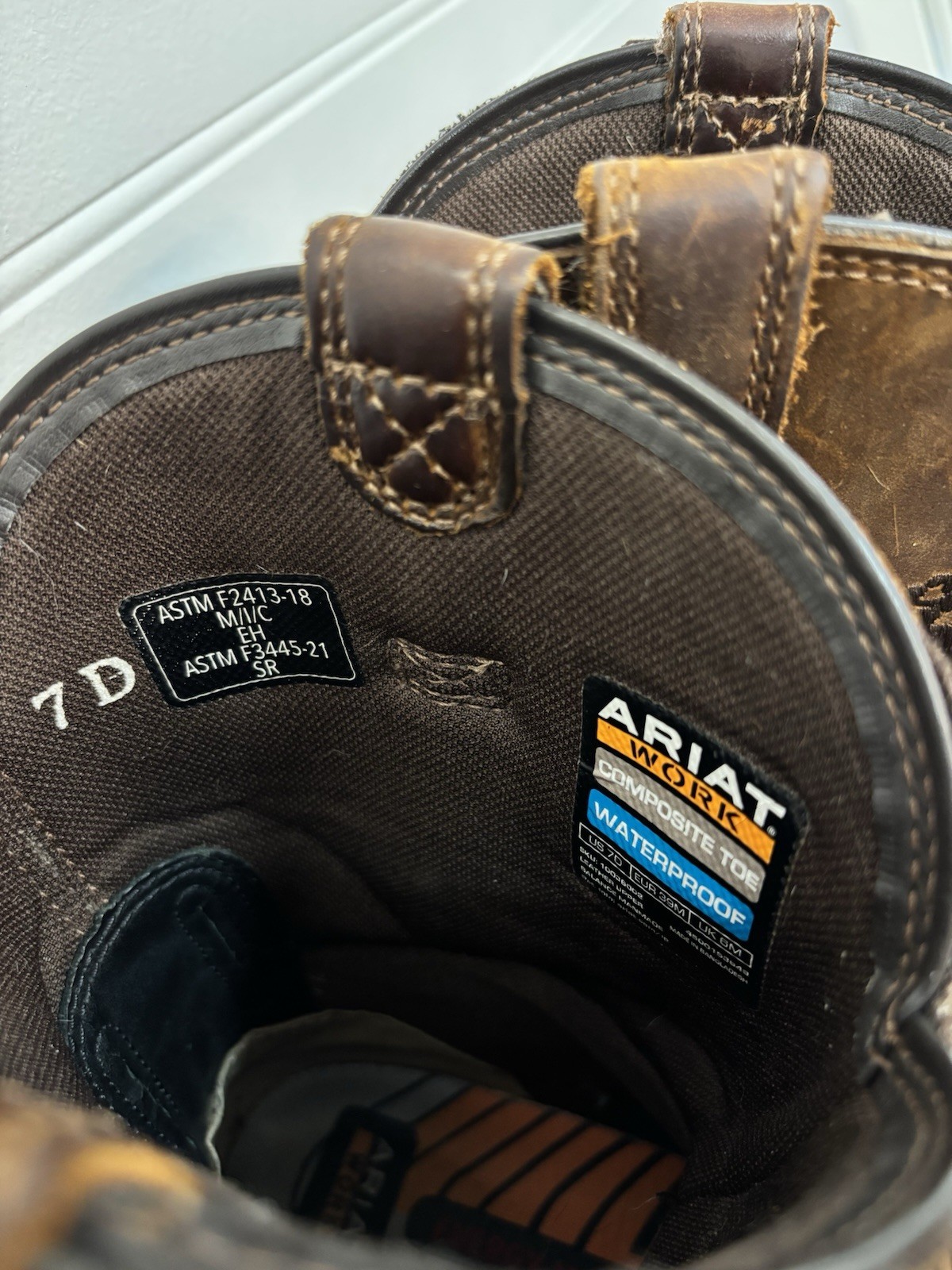 Ariat WorkHog XT Patriot Waterproof Carbon Toe EH Work Boots 7D Medium