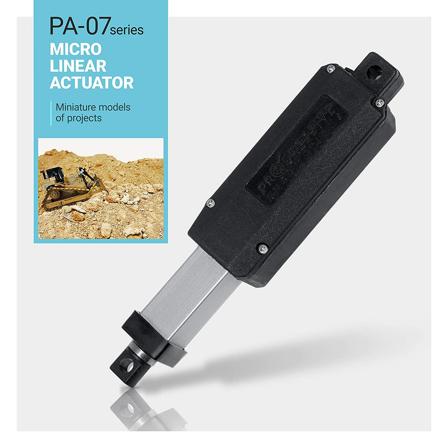 12V Micro Electric Linear Actuator (0.5″-12″ stroke, 5 lbs force) – PA-07 model