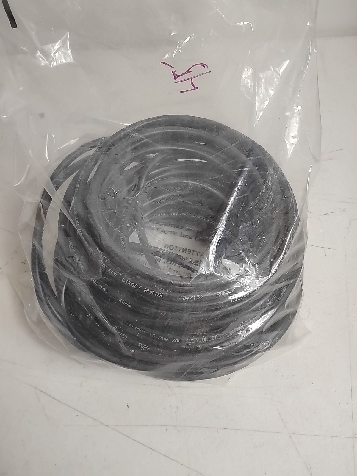 Service Wire #18 AWG ULEC Underground PVC Sprinkler Irrigation 30V White – 45 Ft