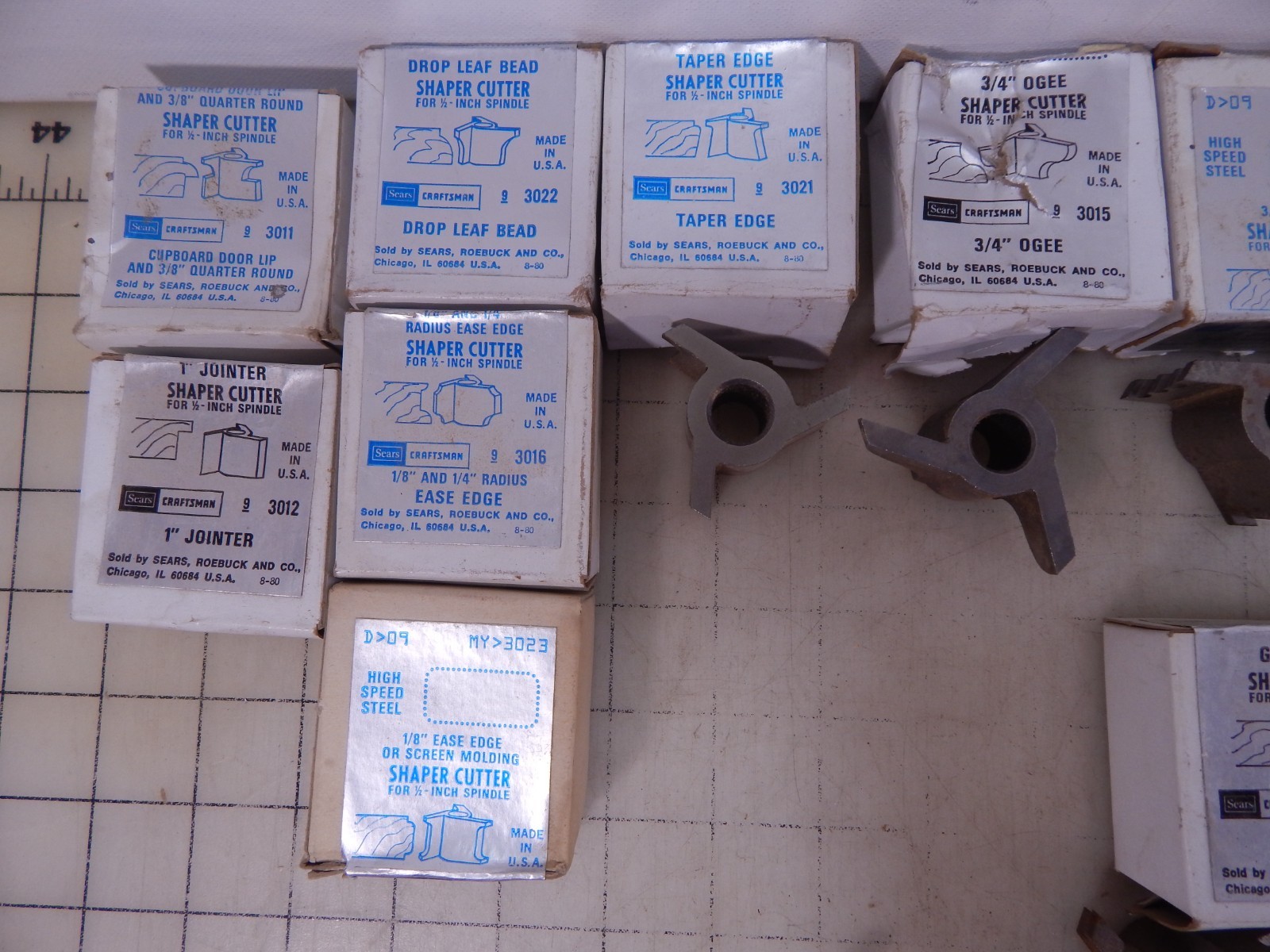 15pc Craftsman Shaper Cutters for 1/2 inch spindle