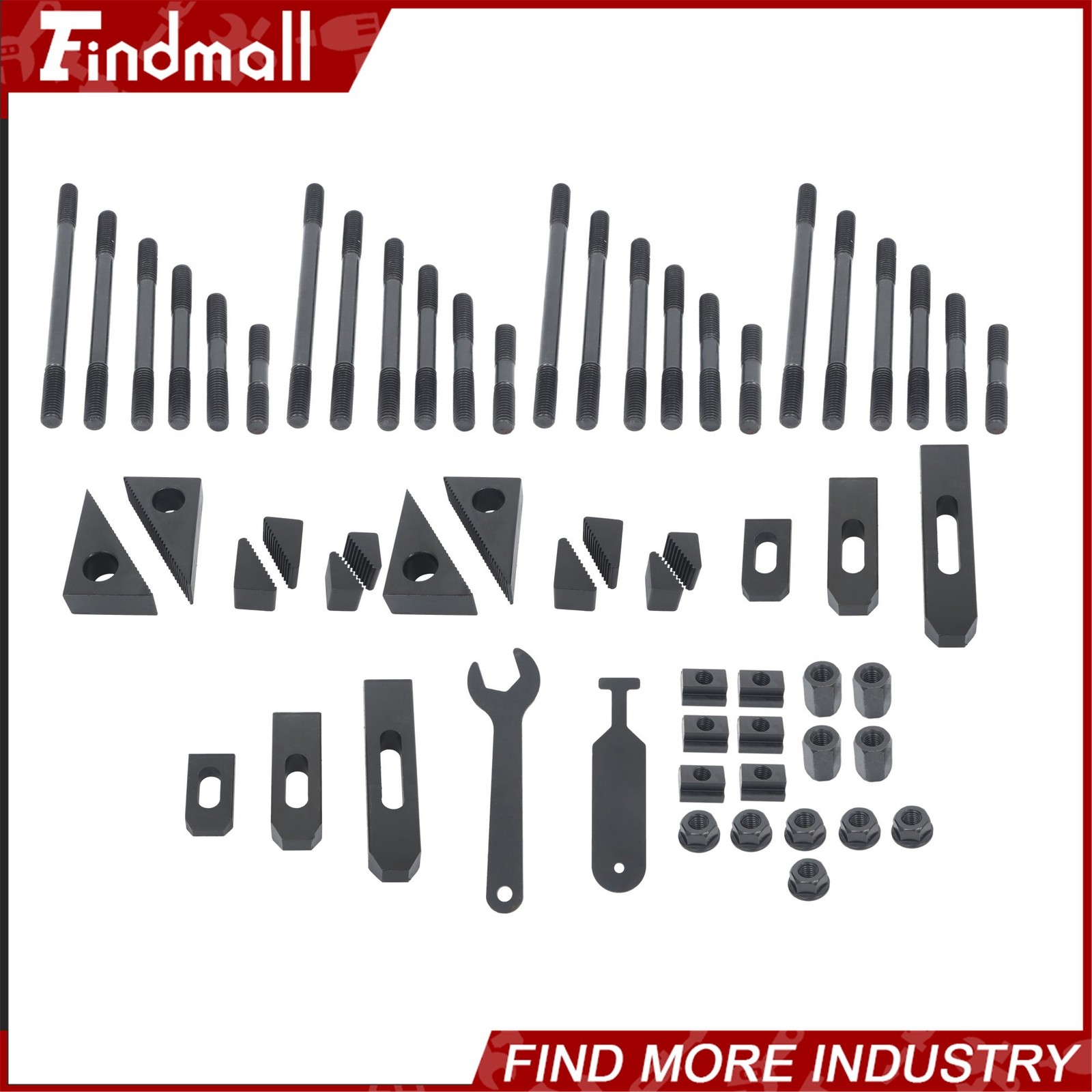 Findmall 5/8 Inch T-Slot Clamping Set 60pcs 1/2″-13 UNC Thread Industrial Grade
