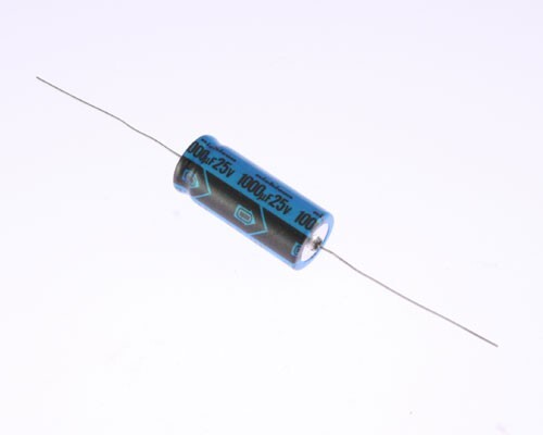 LOT OF 50 TPC1E102MCH NICHICON CAPACITOR 1,000UF 25V ALUMINUM ELECTROLYTIC AXIA