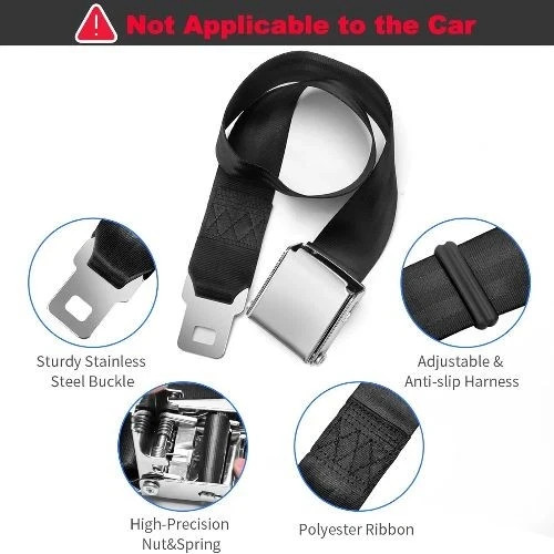 Airplane Seat Belt Extender, Adjustable 7-32″ Airplane Seatbelt Extender – FITS